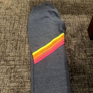 barely worn blue aviator nation sweatpants